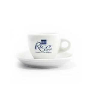 Set 6 Tazze Rico Caffè Decaffeinato Con Piattino