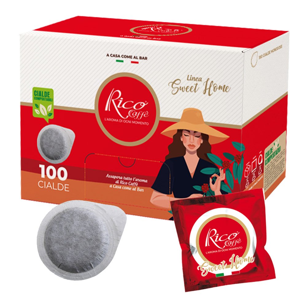 Cialde Rico Caffè Red Line 100pz